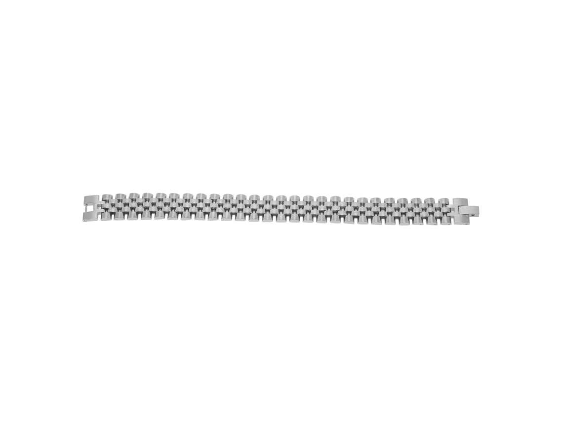 Elegante Pulsera Para Hombre, Brazalete De Acero Inoxidable Plateado, Joyería Para La Muñeca