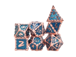 -7pcs Dados Metal Poliedricos Exquisitos Ligeros Con Números Claros Para Juegos De Mesa Y Rol