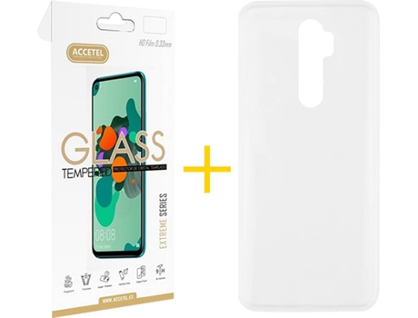 Kit Funda + Protector de Pantalla Xiaomi Redmi Note 8 Pro ACCETEL Liso 1 (Transparente)