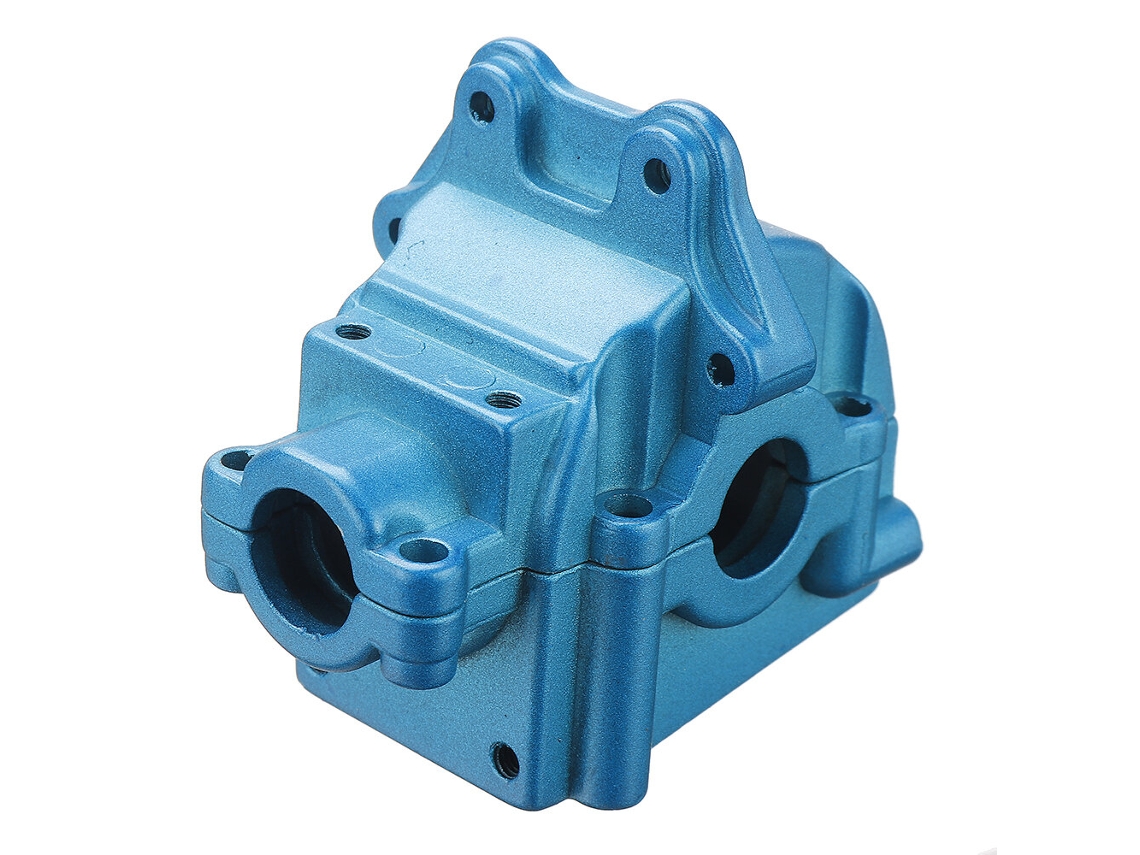 Wltoys 144001 144010 - Caja de engranajes metálica mejorada, piezas para coche RC, azul, plateado y negro