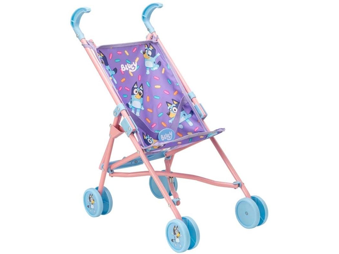 Cochecito de muñecas Bluey Junior: cochecito de juguete para muñecas y juegos de simulación.