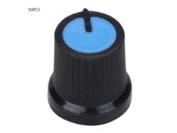 Veloriskku-50 Peças Tampa Rotativa Pomodoro 15*17mm Buraco Diâmetro 6mm para Potenciômetro Wh148 Azul
