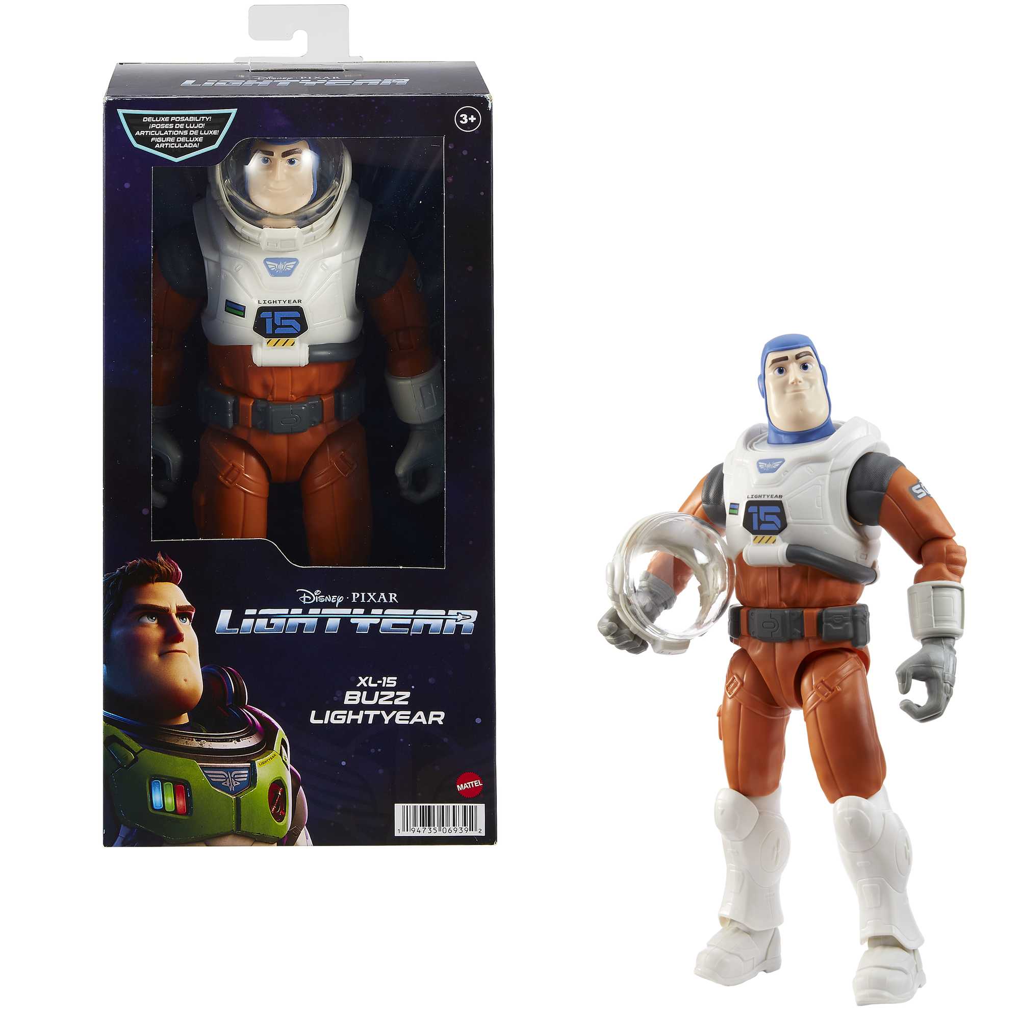 Disney Pixar Lightyear Buzz XL-15 grande Figura 30 cm de juguete, regalo para niños y niñas +4 años