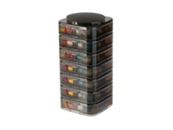 Organizador Semanal De Pastillas Chrui 7 Días Apilable Desmontable Sin Bpa (negro)