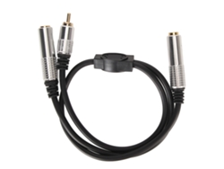 Cable Divisor En Y Chapado En Oro De 6,35 Mm Hembra A 6,35 Mm Hembra, 0,5 M, Para Micrófono Y Altavoz.