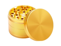 Molinillo De Hierbas Linjou, De Aleación De Zinc De 4 Capas Para Hierbas Y Especias Secas - 50 Mm (dorado)