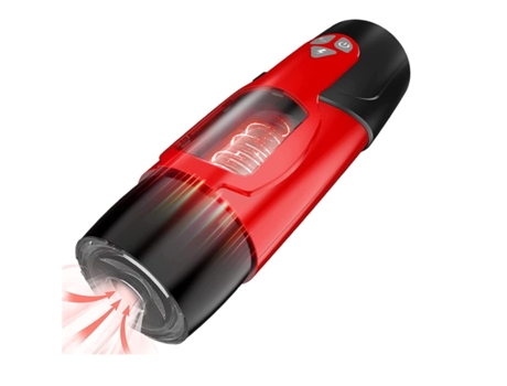 Copa Masturbadora Masculina Automática con 7 Potentes Modos de Rotación para Estimulación del Pene BISBISOUS Rojo