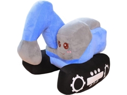 Juguete De Peluche De Camión Excavadora Simulado, Cojín De Dibujos Animados Azul
