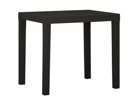 MAISON EXCLUSIVE Mesa de jardín de plástico gris antracita 79x65x72 cm