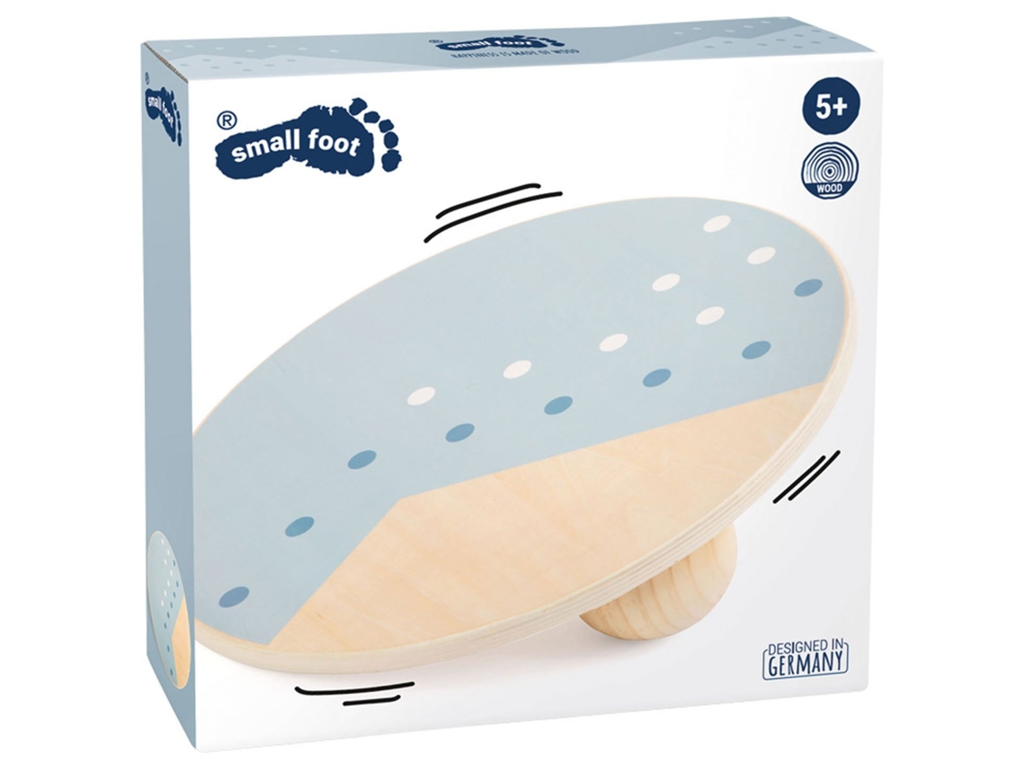 Tabla de equilibrio de madera Small Foot, azul, juguete de equilibrio para niños
