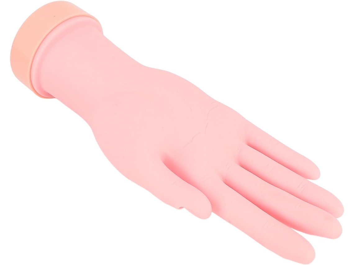 Modelo De Mano Flexible Para Práctica De Manicura Con Ranuras Integradas Para Entrenamiento Y Exhibición.