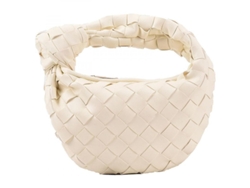 2026-bolso Hobo Mujer 2023 De Cuero Pu Tejido Nudo Forma Dumpling Bolso De Hombro Verano Moda Blanco