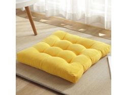 2026-almohada Cuadrada Para Suelo Meditación Yoga 18x18 Pulgadas Amarillo Brillante Suave Cómoda