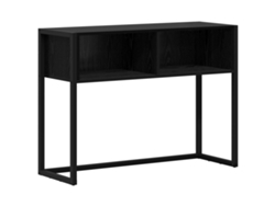 Mesa auxiliar | Mesa de comedor con almacenamiento, roble negro, 100 x 36 x 75 cm