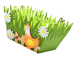 Cesta de Pascua portátil, almacenamiento de hierba Galoslowmoose