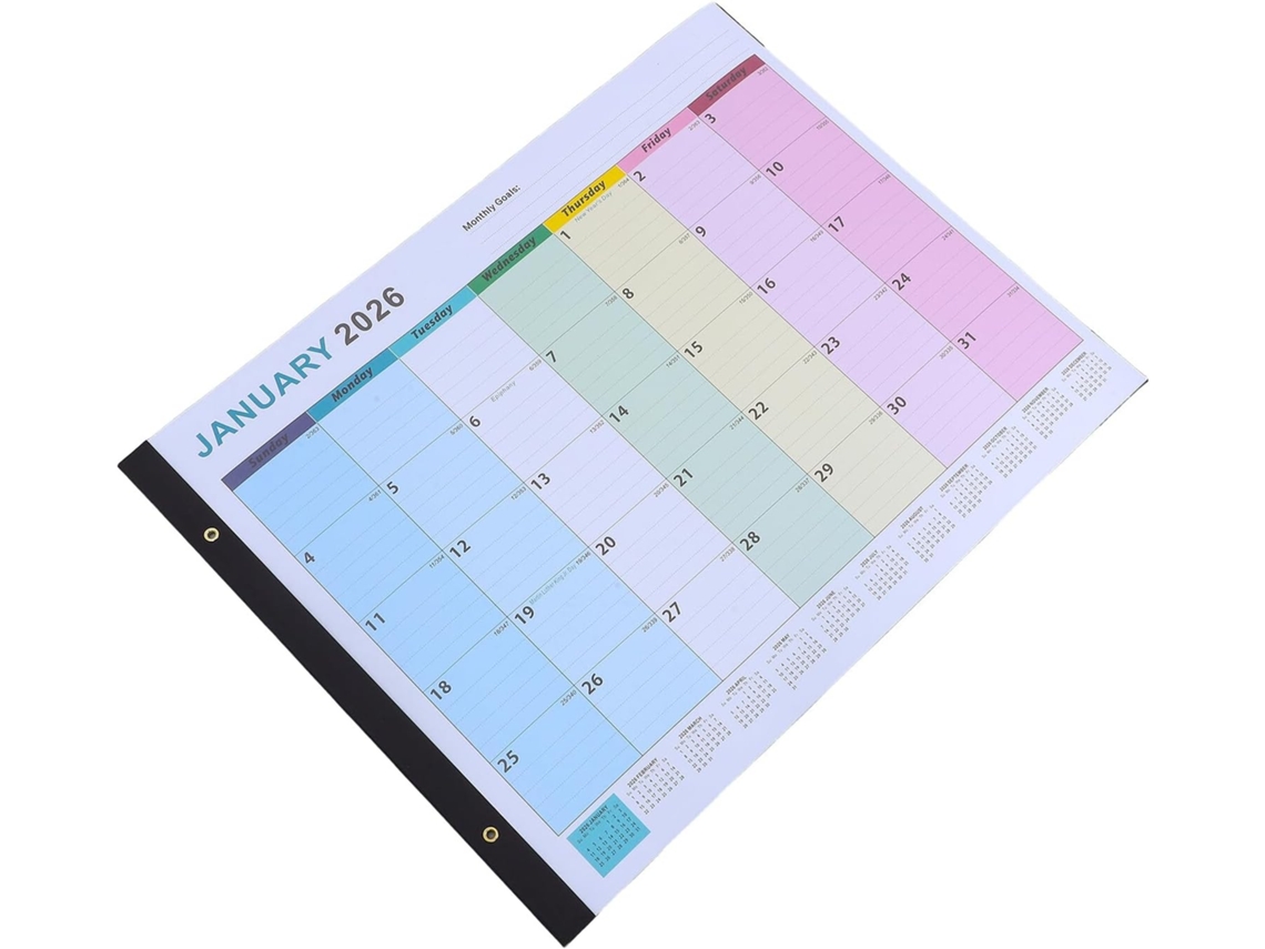 Calendario de pared vertical de gran formato, planificador mensual, organizador para el hogar y la oficina.