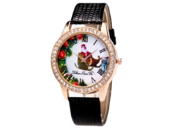 Reloj Analógico De Cuarzo Para Mujer Zhoulianfa Con Correa De Cuero Sintético (negro)