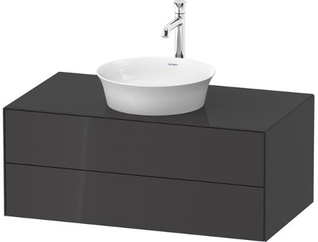 DURAVIT Tulip blanco, mueble de baño de pared, ancho 1000 x fondo 550mm, con 2 cajones, con tecnología Tip-on, WT49860