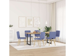 Maison Exclusive - Sillas De Comedor 6 Uds Tela Azul Jeans