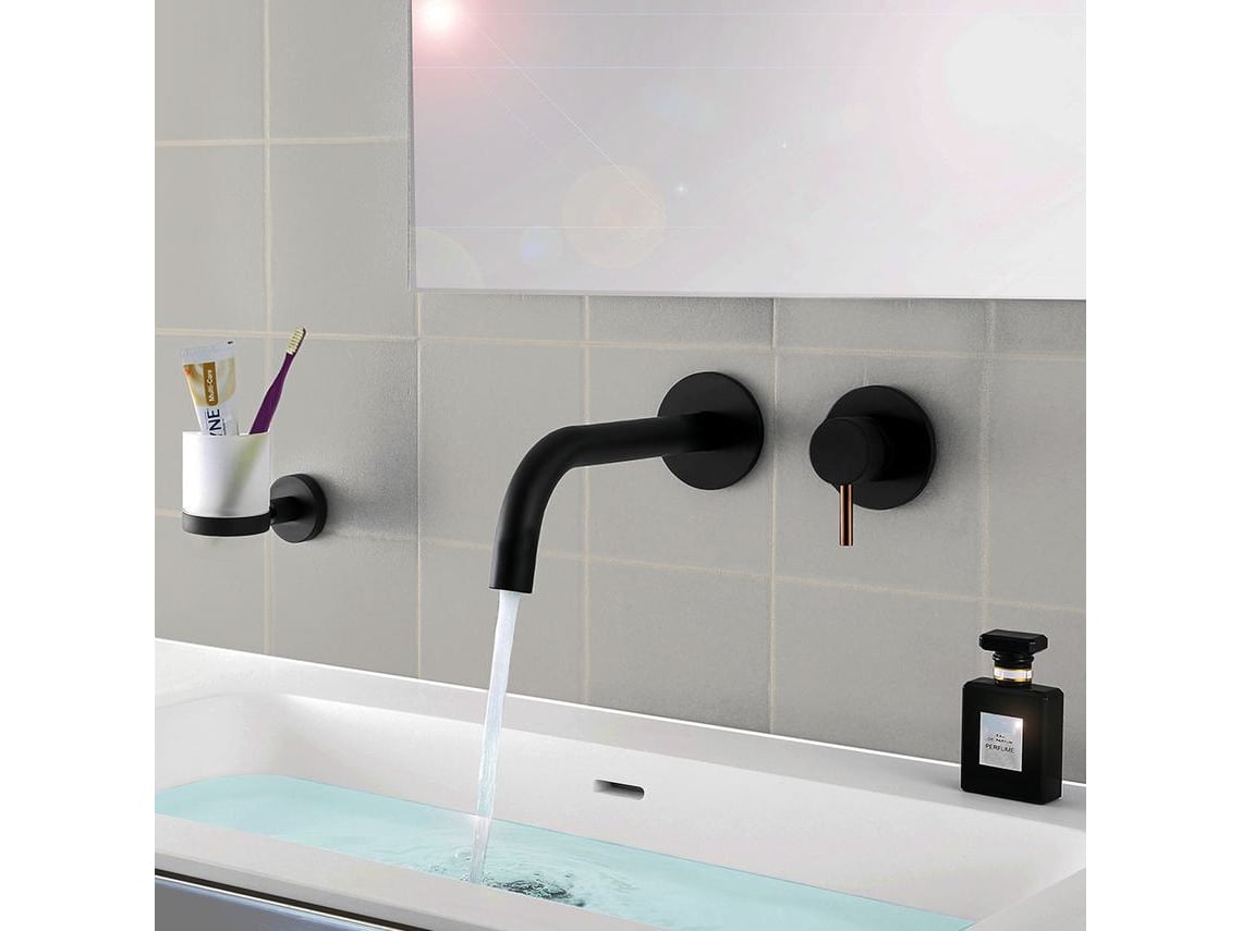 Grifo De Lavabo Empotrado monomando ZUÑI acabado negro mate