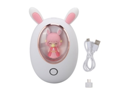 Manta portátil recargable de 3000 mAh para invierno, color blanco.