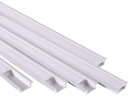 Pack x5 Perfiles Aluminio Tira Led 2 metros Empotrar Tapa Traslúcida 24,5x17,5mm JANDEI