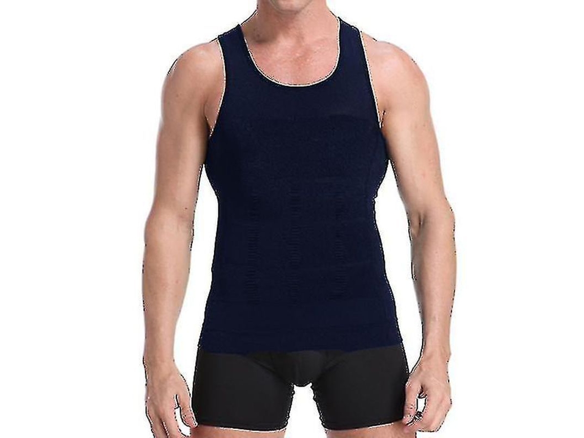 2026-camiseta De Compresión Para Ginecomastia Hombre Entrenador De Cintura Control Abdominal Postura Fitness