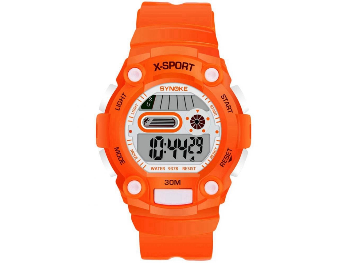 Relógio De Pulso Unissex Menino Menina De Couro Pu Fashion Casual Quartz Laranja