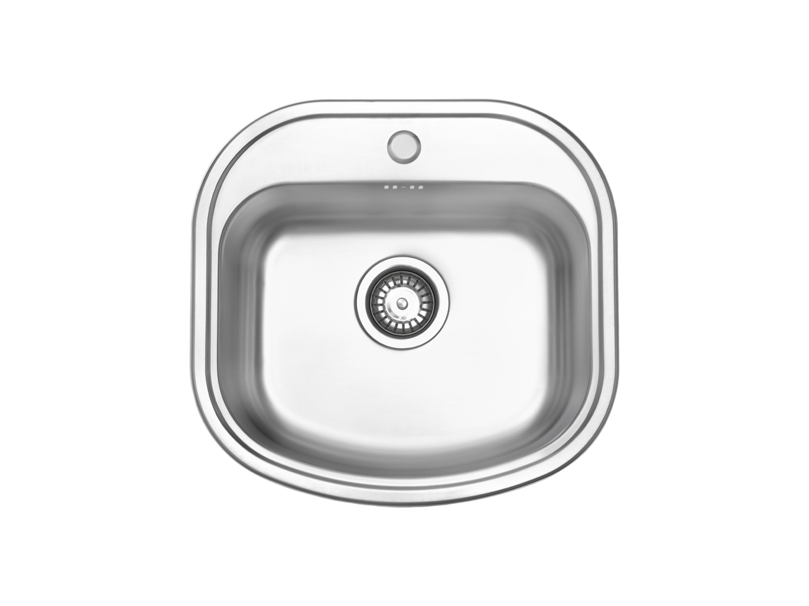 Fregadero Jassferry de un seno (acero inoxidable, 490 x 470 x 185 mm)