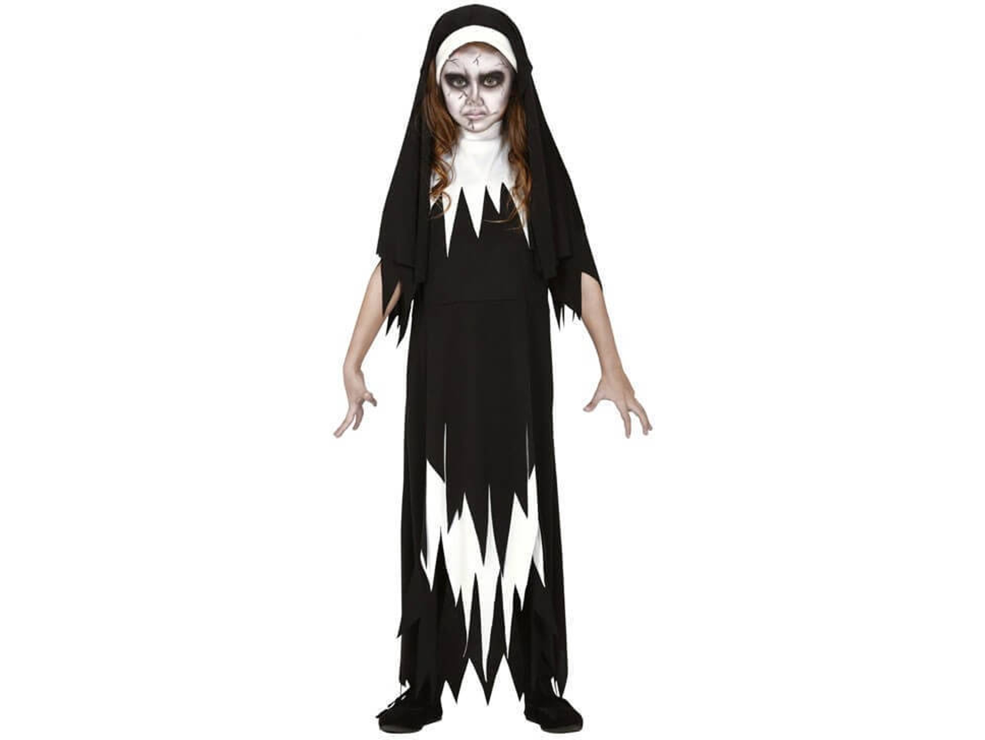 Disfraz de Niña DISFRAZZES Monja Zombie (Talla: 10 a 12 años)
