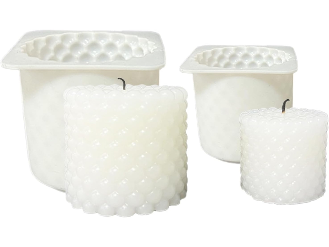 Moldes para velas, 2 moldes de silicona reutilizables para hacer velas, molde para jabón de resina, Slowmoose Modern Materials