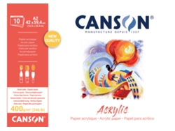 Bloc de Papel de Dibujo CANSON Acrílico 420 X 594 Mm 400 G/M²