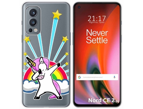 Carcasa OnePlus Nord 2 5G TUMUNDOSMARTPHONE Dibujos Transparente Multicolor