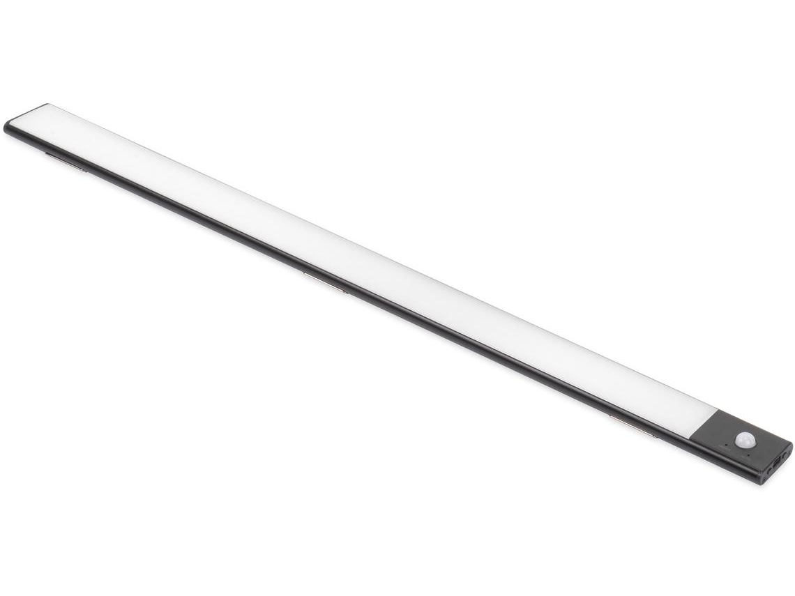 EMUCA Sistema De Iluminación Led Recargable Usb Kaus Negro Con Sensor De Movimiento - 400Mm - Pintado Negro