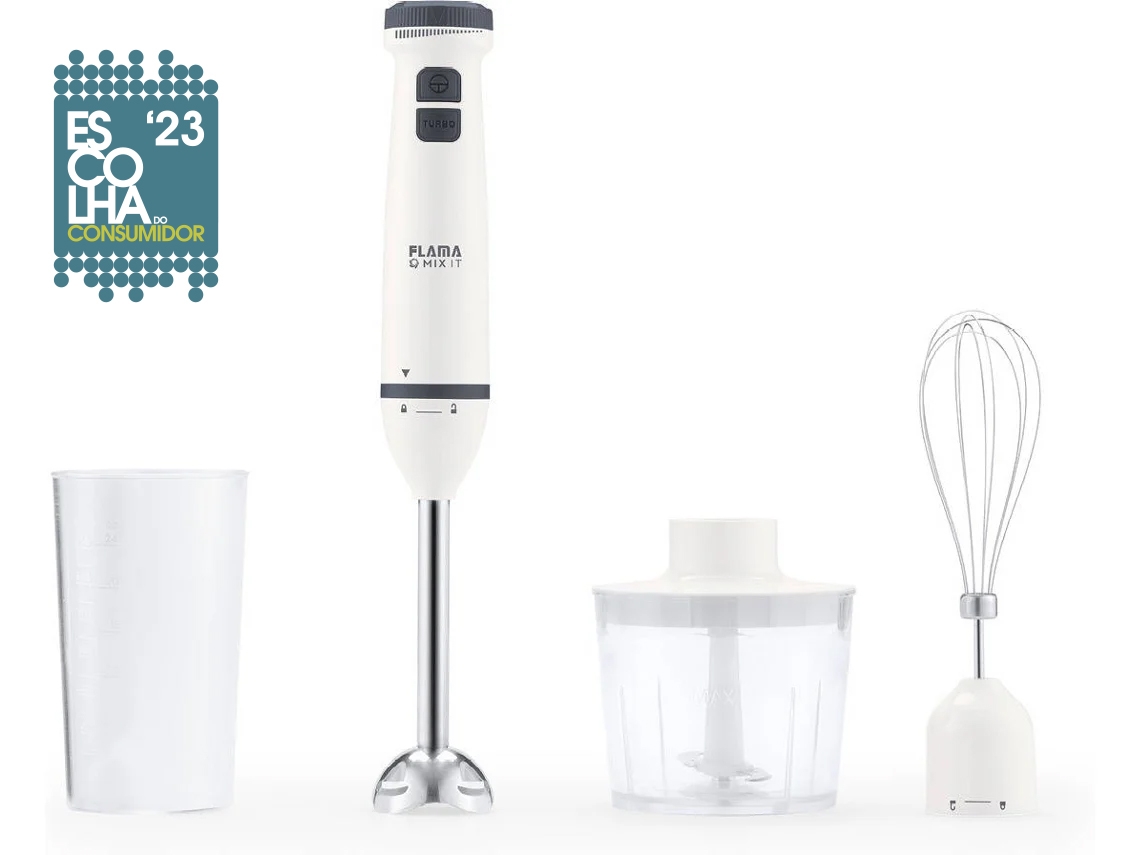 Batidora de mano + Accesorios FLAMA 2041FL (800 W - Blanco)