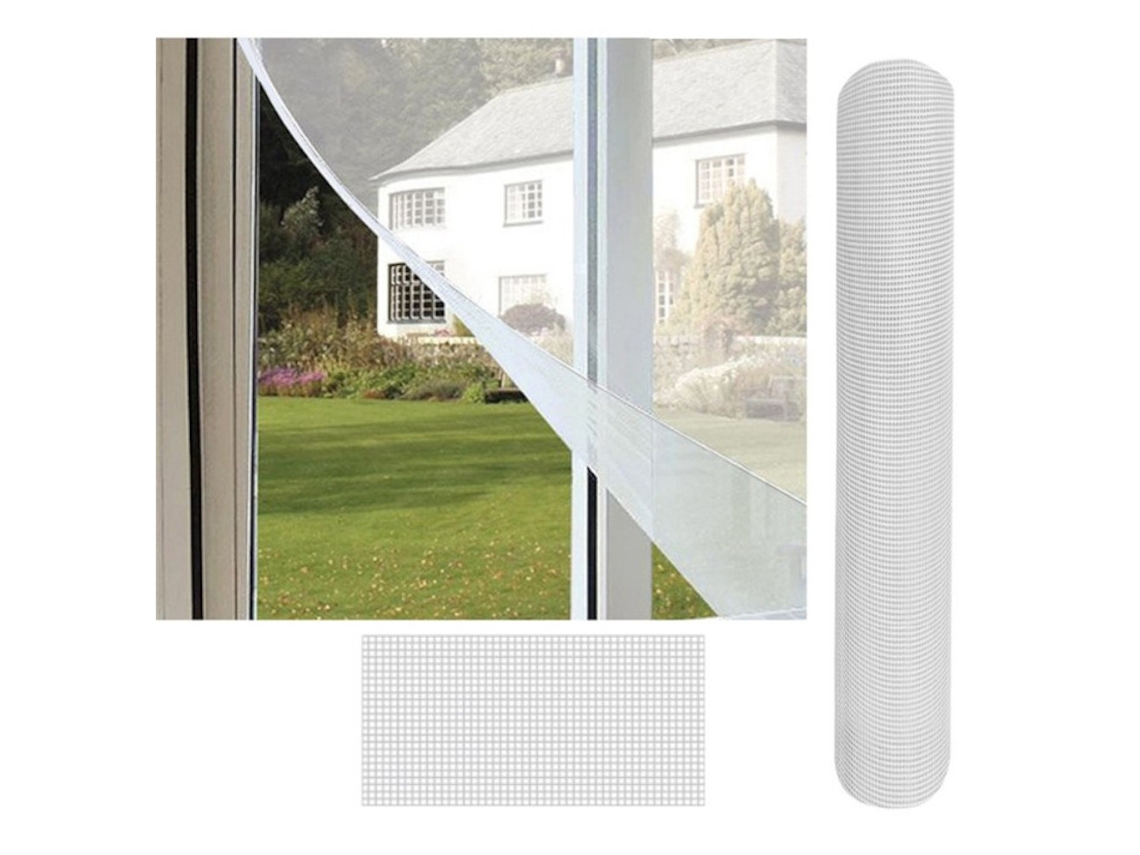 Mosquitera 0,6X3M Composición 80% Fibra Vidrio / 20% PVC Malla Antimosquitos Red Antibichos Blanco