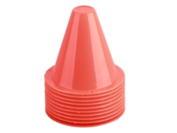 10pcs Conos De Entrenamiento De Fútbol Barreras Plásticas Marcadores Accesorio (naranja)