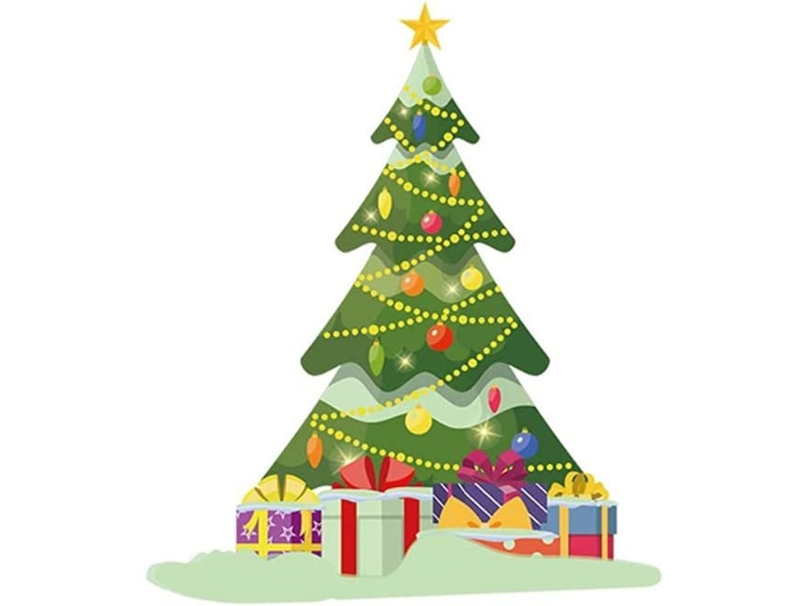 Pegatinas navideñas de pared DIY que brillan en la oscuridad para la decoración del hogar con diseño de árbol de Navidad