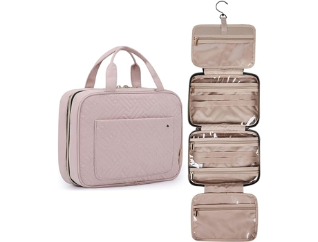 Bolsa de aseo Bolsa de viaje con gancho para colgar, Bolsa de cosméticos de maquillaje resistente al agua Organizador de viaje para accesorios, BIS...