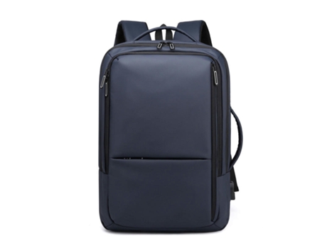 Mochila Mochila De Negocios para Hombres con Carga USB Bolsa para Computadora Bolso De Viaje De Negocios-Azul