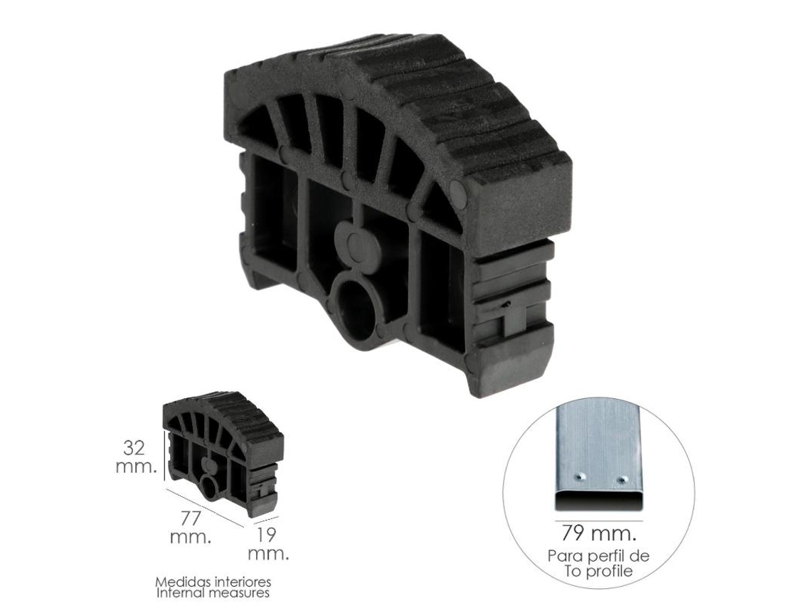 Contera Para Escalera Pronor 3 Tramos y Escalera 2 Tramos Con 12+12 Peldaños ( Perfil 79 mm) WOLFPACK LINEA PROFESIONAL