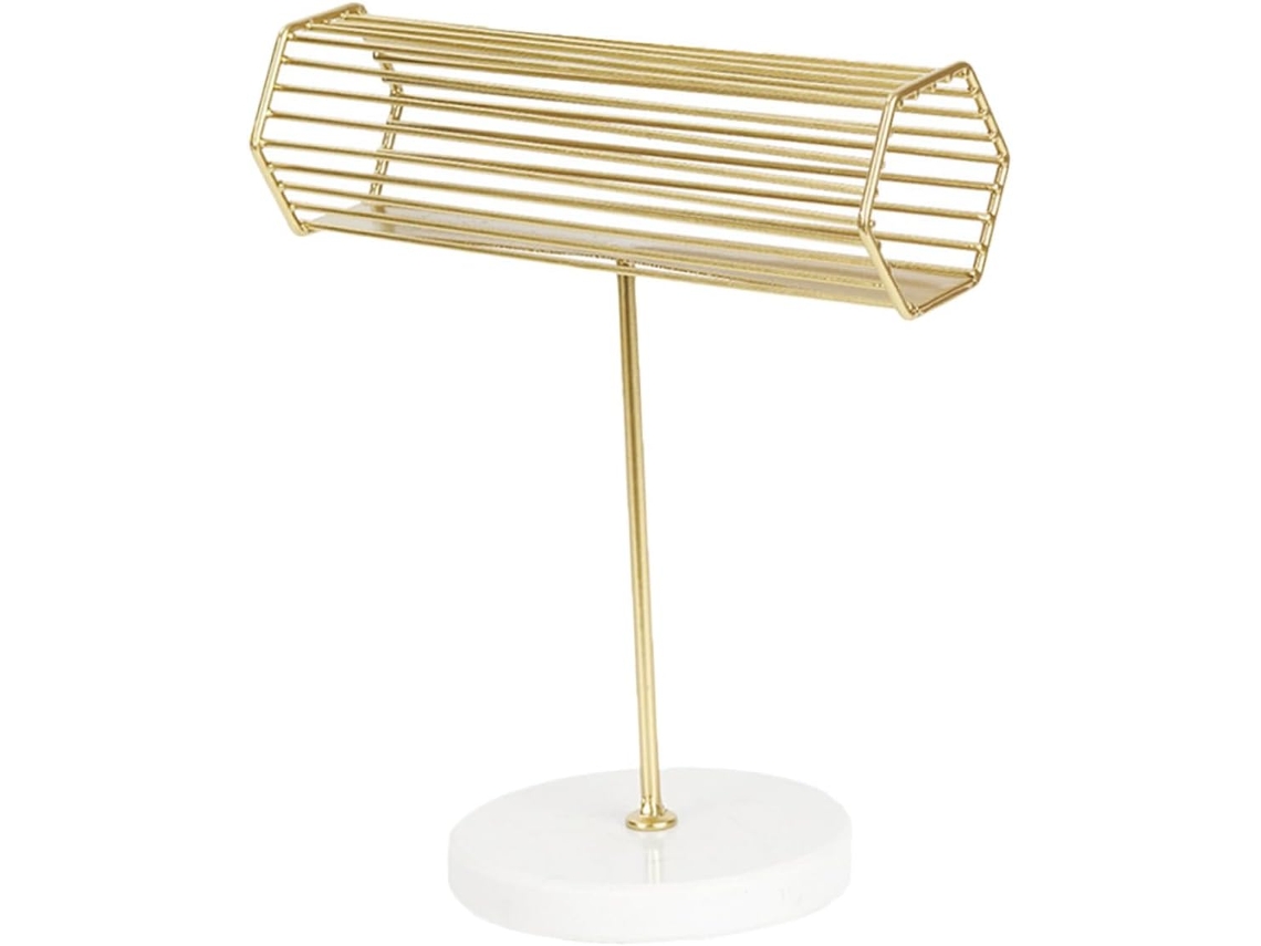Soporte Hexagonal Para Pulseras En Hierro Y Mármol Dorado, Resistente A Roturas, Ligero, Para Encimeras.