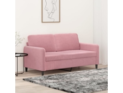 Sofá De 2 Plazas | Sofá De Salón | Sofá De Descanso Terciopelo Rosa 140 Cm Wsd138938