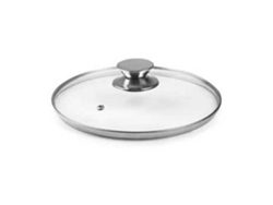 Botão Inoxidável Tampa de Panela de Vidro 26 Cm Prateadoibili