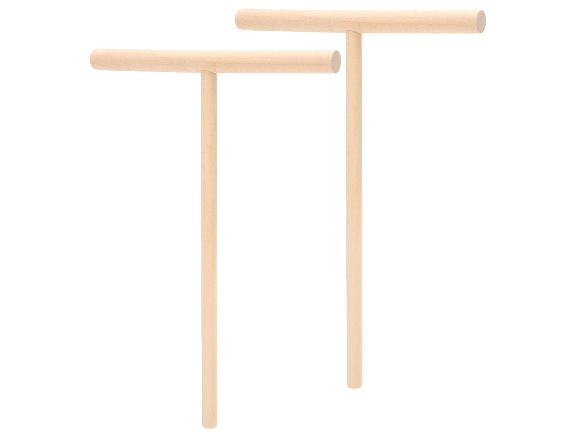 2 esparcidores de masa para panqueques de madera en forma de T para la cocina