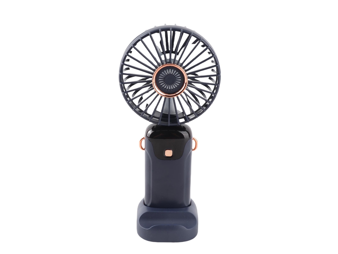 Mini Ventilador Portátil Con Pantalla Led, 5 Velocidades, Batería Recargable, Funcionamiento Silencioso Y Soporte Para Teléfono Móvil.