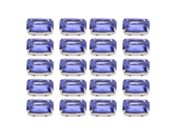 20 Piezas De Diamantes De Imitación De Garra Diy, Cristal Azul Real Rectangular De 13x18 Mm Para Decoración De Ropa
