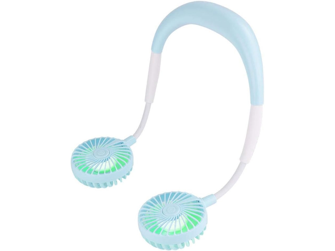 Mini Ventilador De Cuello Portátil Recargable Por Usb Colgante Con Cargador Mini Deportivo Silencioso Plegable