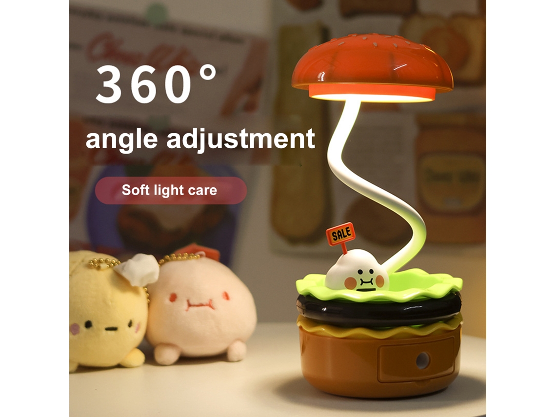 2026-lámpara De Ambiente Multifuncional Regalo Divertido Lámpara De Mesa Usb Ornamento De Escritorio Luces Nocturnas Hamburguesa