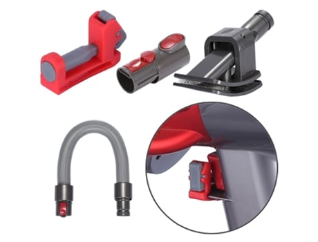 Adaptador de cepillo de pelo para mascotas, bloqueo de gatillo, cerraduras de botón de encendido, accesorios de manguera para Dyson V6 V7 V8 V10 V1...